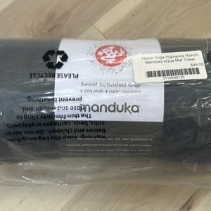 Gray Manduka eQua yoga mat towel